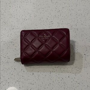 Kate Spade Deep Red Quilted Wallet